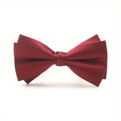 Men's Groom Wedding Bow Tie Plain Big Bow Tie