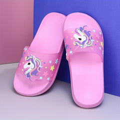 Girls Cartoon Slippers, Non Slip Lightweight Open Toe Slippers
