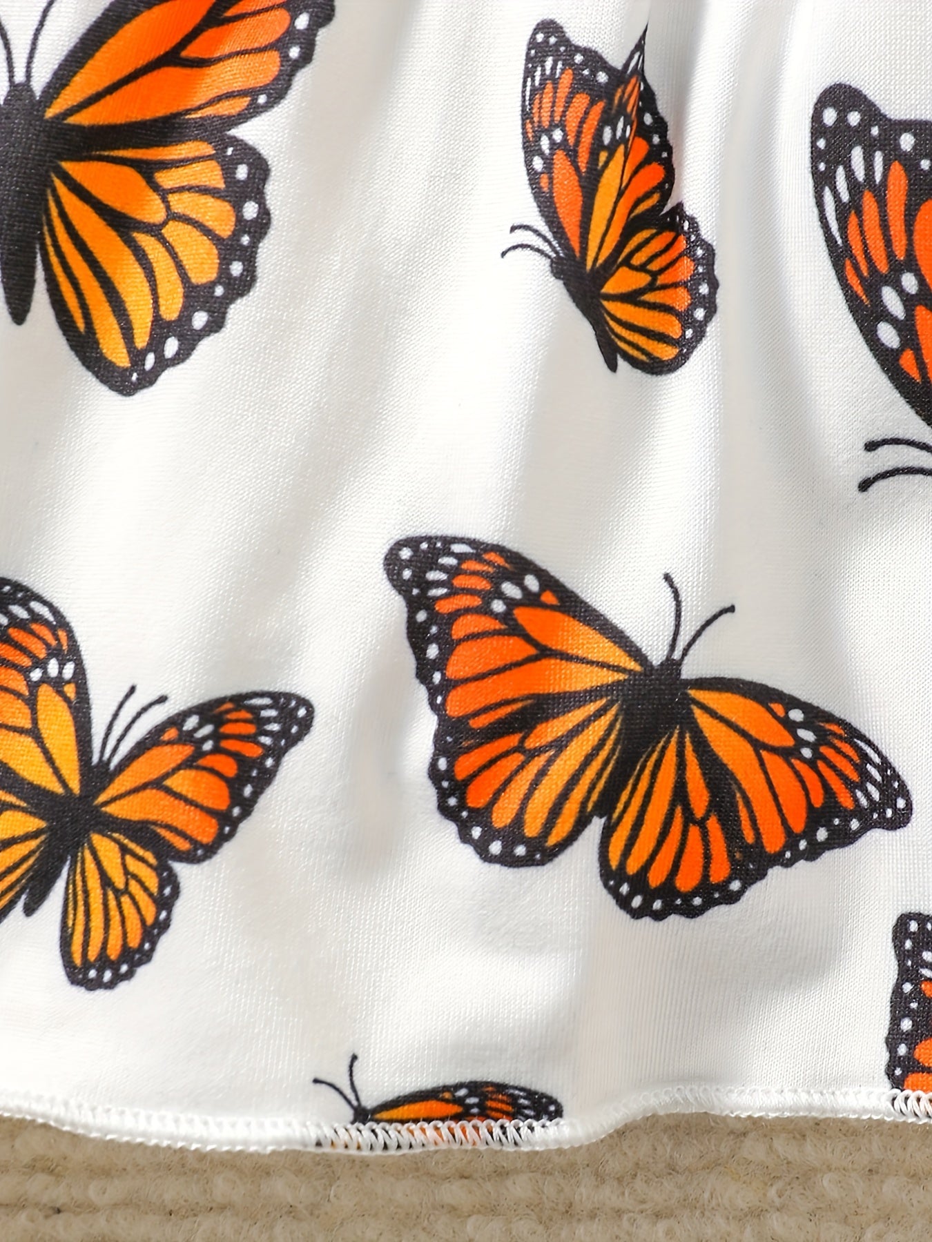 Baby Girls Butterfly Print Skirt Swing Top Flared Pants Set