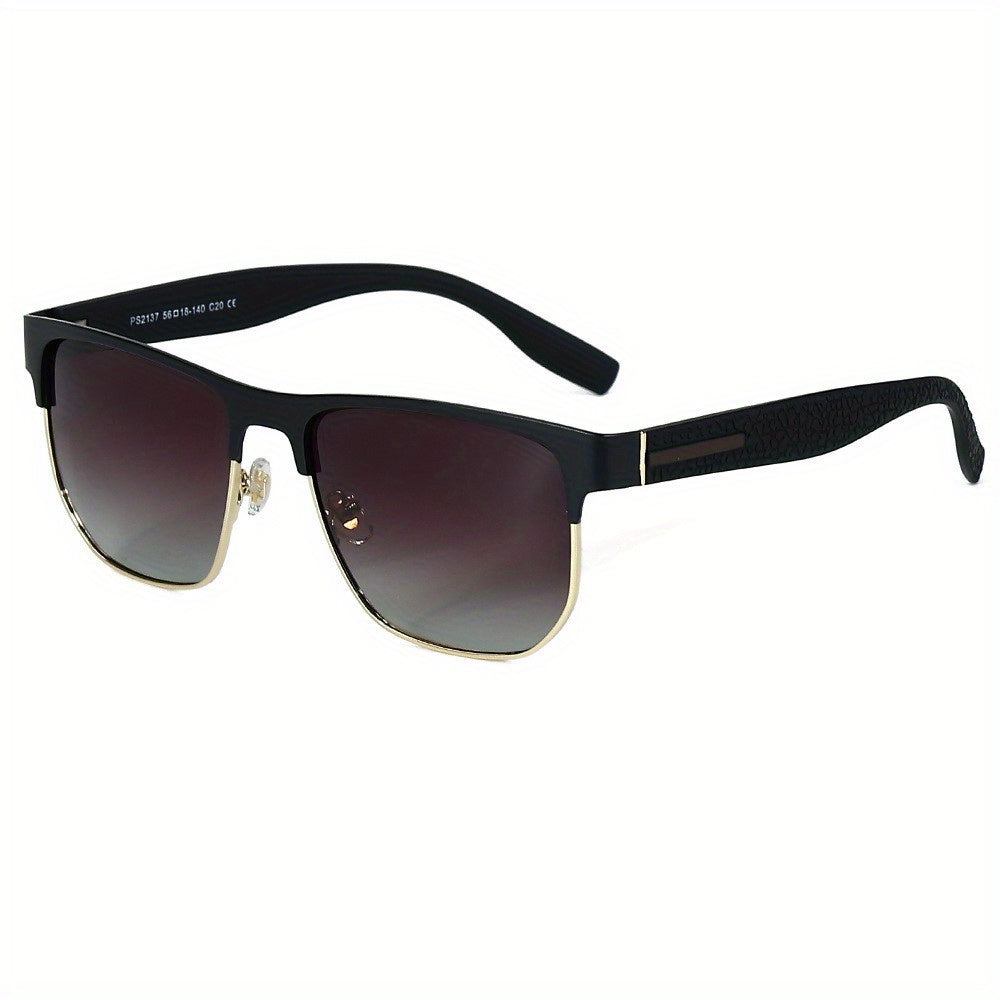 Vintage Square Frame Polarized Sunglasses UV Protection