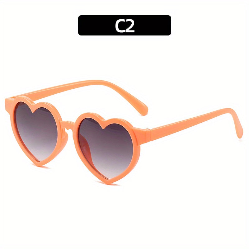 Stylish Macaron Kids Sunglasses Heart Shaped UV Sun Protection Party Eyewear