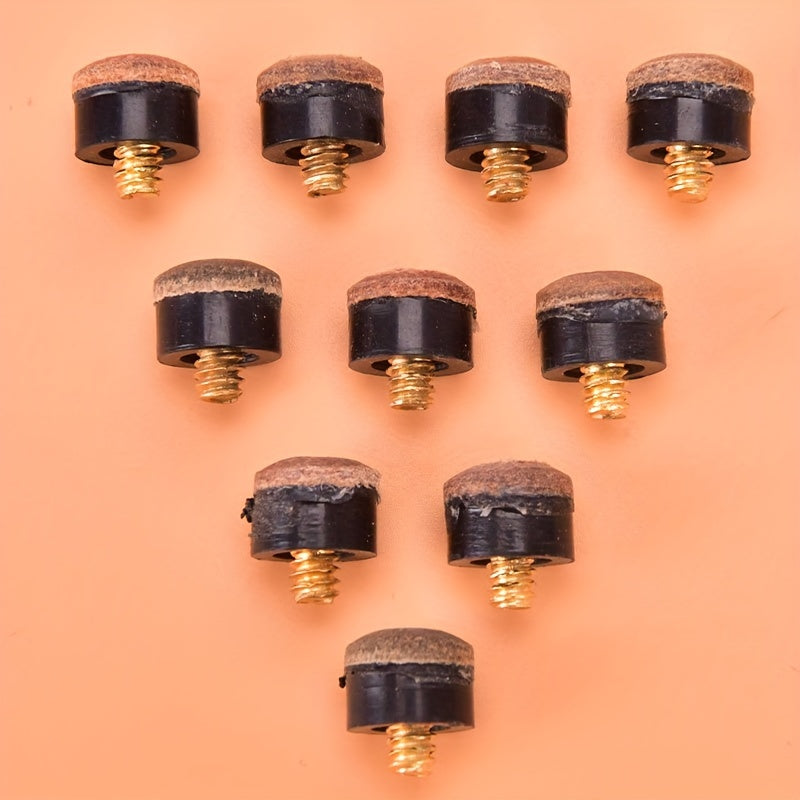 10pcs Pool Cue Caps Screw On Cue Tips Billiard Pool Stick Accessories