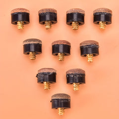 10pcs Pool Cue Caps Screw On Cue Tips Billiard Pool Stick Accessories