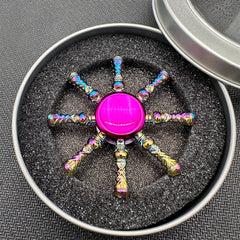 Colorful Rainbow Metal Fidget Spinner - Portable Desk Toy