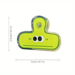 2pcs Acrylic Transparent Cartoon File Storage Clips