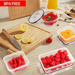 18pc Transparent Refrigerator Storage Boxes with Lids Keep Produce Fresh