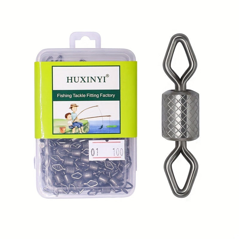 100pcs Fishing Swivel With Diamond Eye Fishing Line Connector
