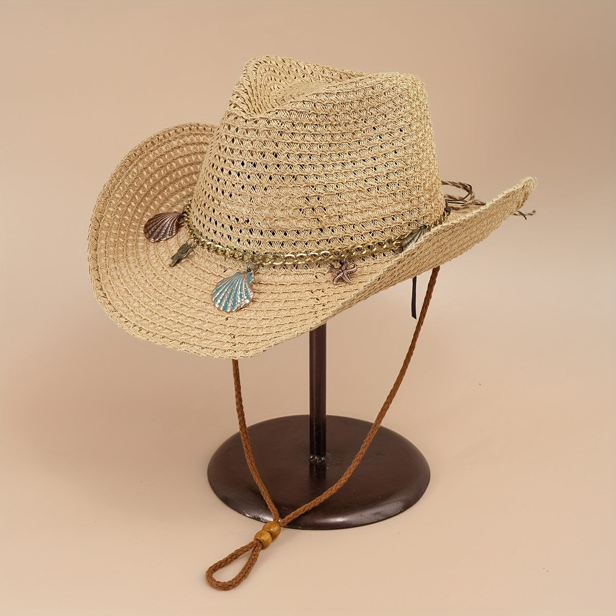 Boho Vintage Straw Sun Hat Cowboy Outdoor Travel Beach Hat