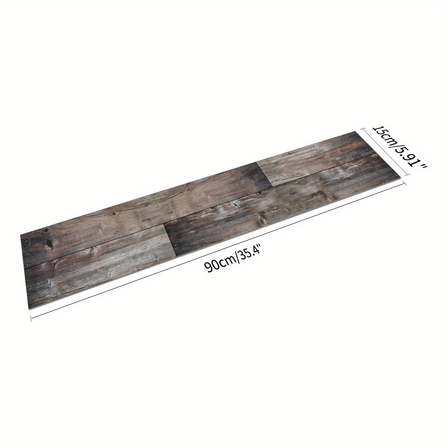 10pcs Grey Wood Peel and Stick Floor Tile - Waterproof - Easy Install - 6 x 35