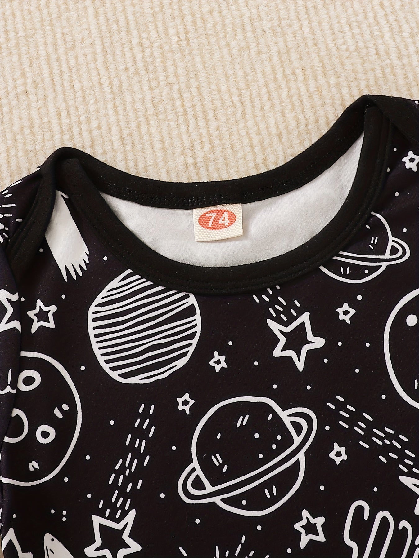 Baby Boys Planet Rocket Graphic Print Onesie & Overalls Set