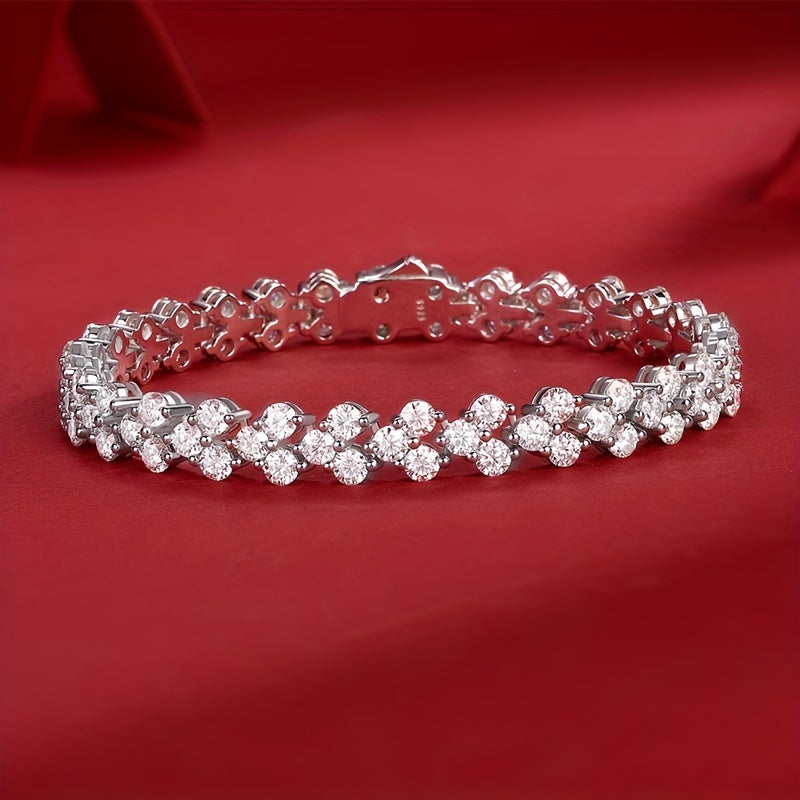 Moissanite Tennis Bracelet 925 Silver for Women