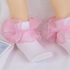 Kids Lace Trim Ankle Socks Breathable Casual Comfortable Toddlers