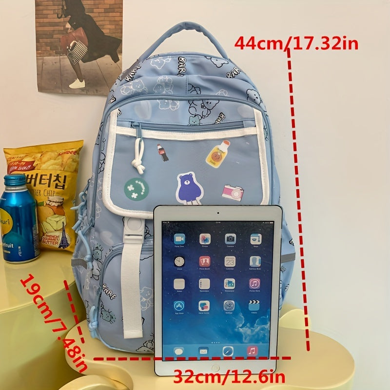 Kids Schoolbag Large Capacity Travel Backpack Waterproof Lightweight Bag