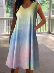 Tie Dye Tank Dress with Pockets