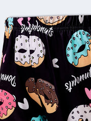 Girl's Donut Graphic High Waist Sweatpants Casual Jogger Pants
