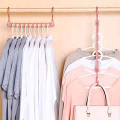 2pcs Nine Holes Magic Clothes Hanger Multifunctional Wardrobe Storage Hanger