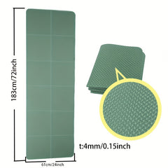 1pc Foldable Non-Slip Yoga Pilates Mat TPE Fitness Mat Men Women