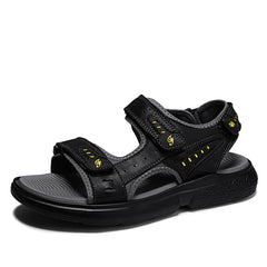 Men's Open Toe Strap Sandals Hook Loop Fastener Anti Skid Soft Sole