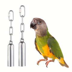 Stainless Steel Bell Toy For Birds Heavy Duty Bird Cage Toys