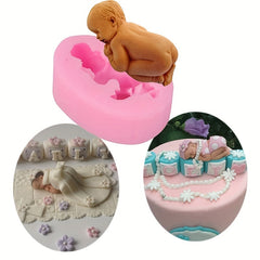 1pcs DIY Sleeping Baby Silicone Mold Cake Fondant Chocolate Decoration Mold