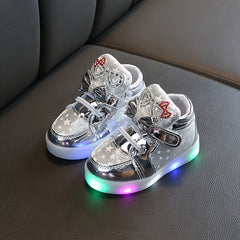 Girl's LED Light Up Skate Shoes High Top Comfy Non Slip Sneakers