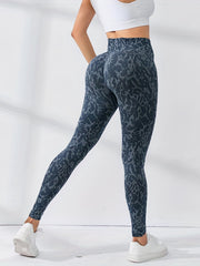 Leopard Print Yoga Leggings Stretch Workout Pants