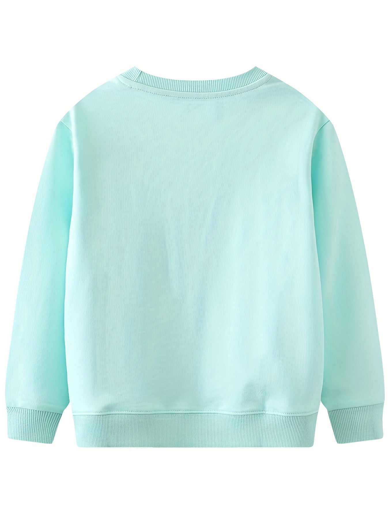 Girls Puppy Embroidery Sweatshirt Top Pullovers For Sports Casual Outfit