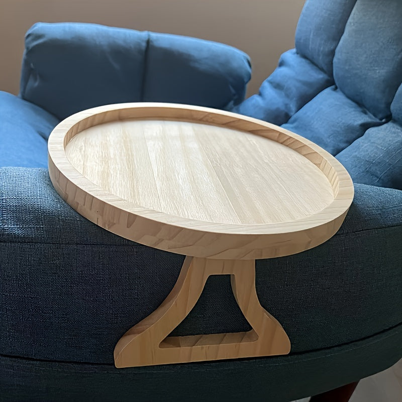 Bamboo Sofa Armrest Clip-On Tray TV Snack Tray