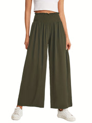 Women's Wide Leg High Waist Casual Trousers