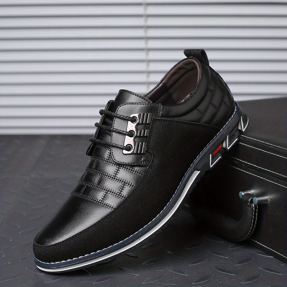 Men's Round Toe Lace Up Dress Shoes Non Slip Formal Shoes
