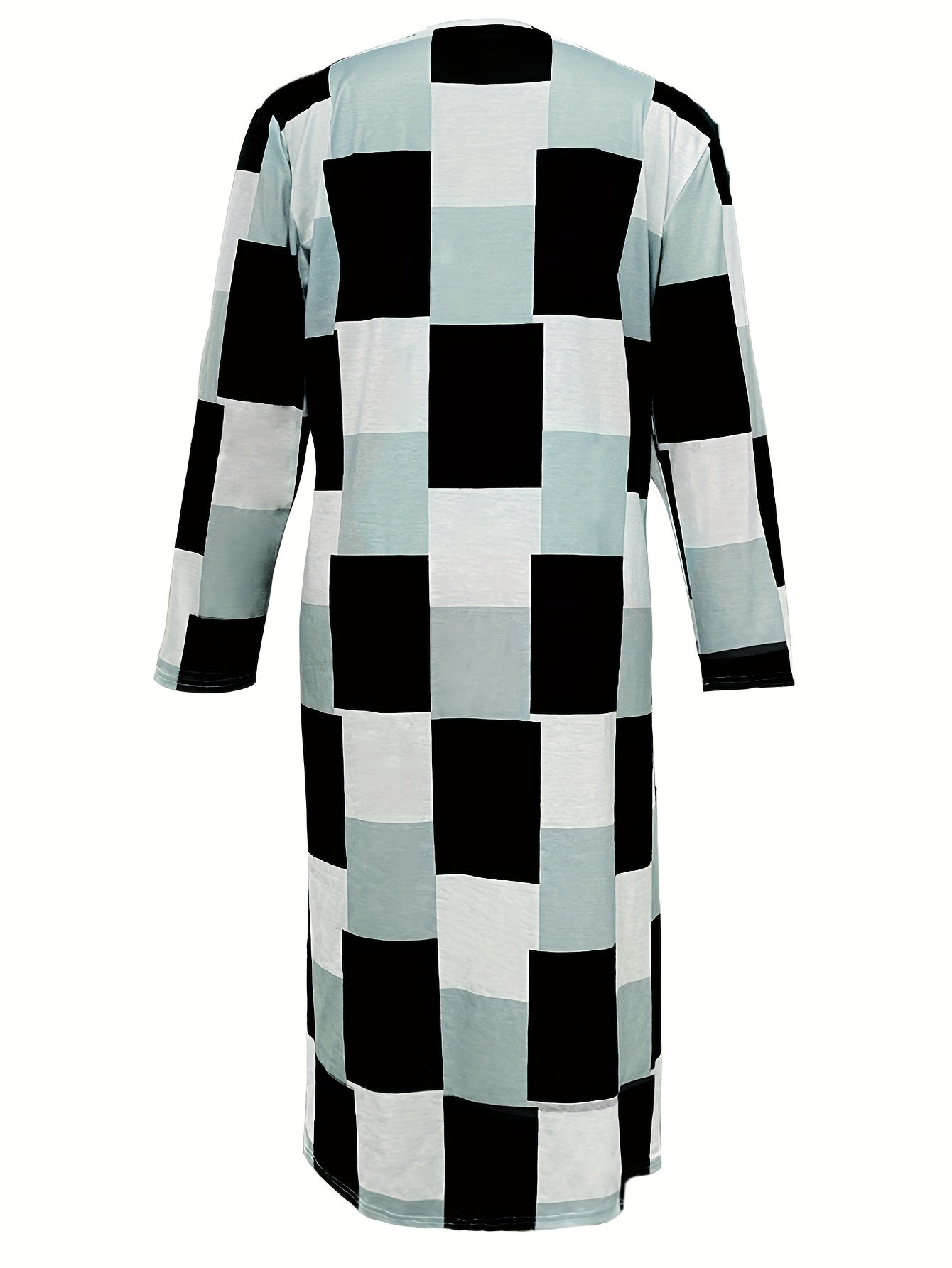 Colorblock Geometric Cardigan