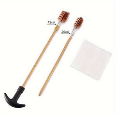 Portable Heavy Duty Cleaning Kit Rod Brass Bristles Brush Set