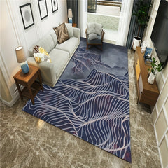 Wavy Stripes Abstract Rug Non Slip Indoor Carpet