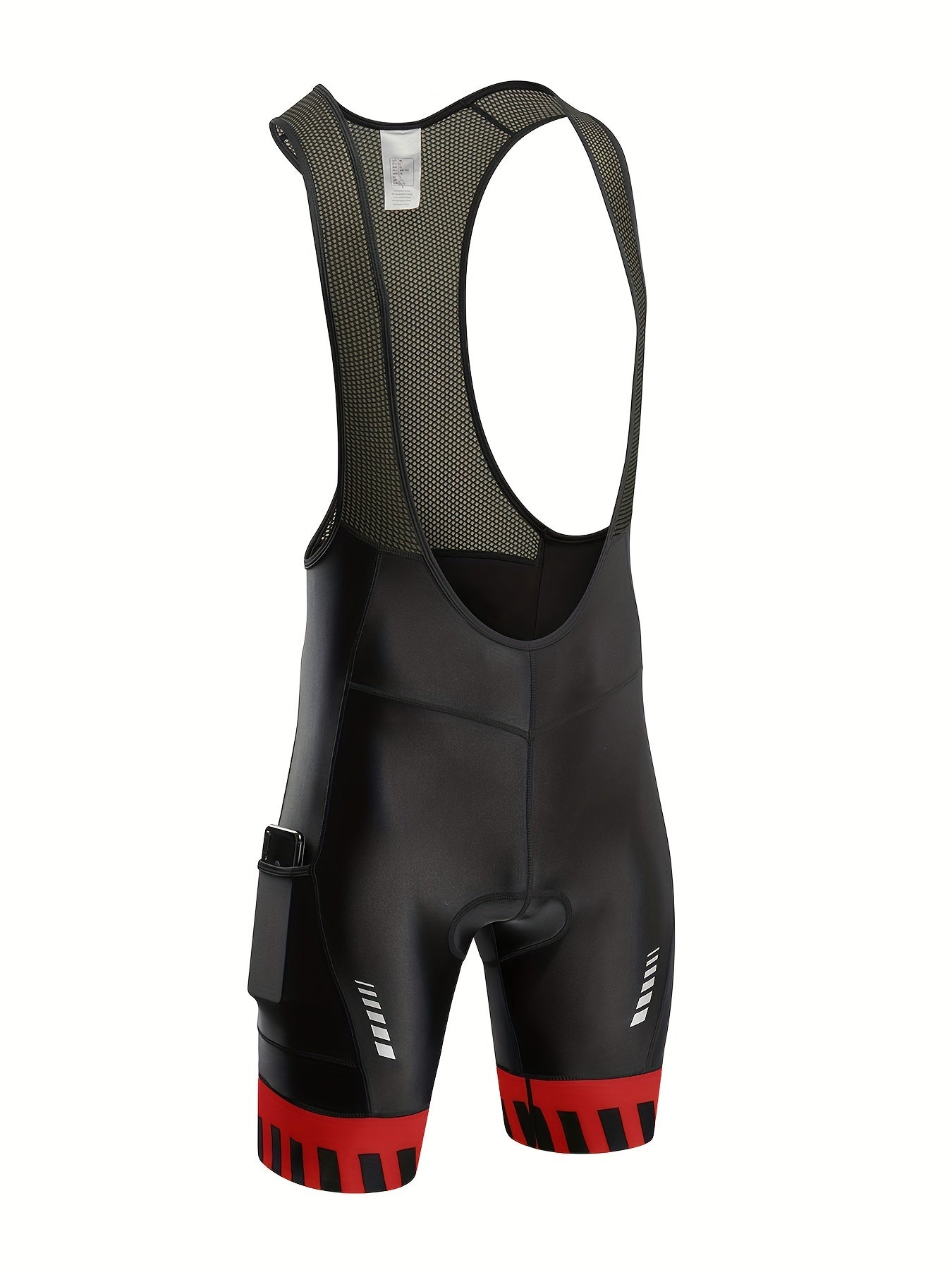 Men's Cycling Bib Shorts With Pockets 4D Padded Road Bike Bib Biking Shorts