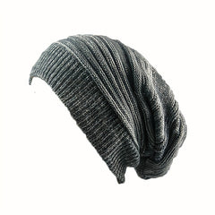 Striped Knitted Elastic Beanie Soft Loose Skull Cap Head Scarf Turban Chemo Hats