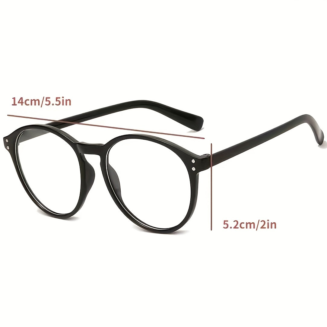 Men's Oval PC Glasses Anti-fatigue Anti-UV Eyewear