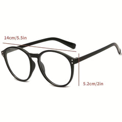 Men's Oval PC Glasses Anti-fatigue Anti-UV Eyewear
