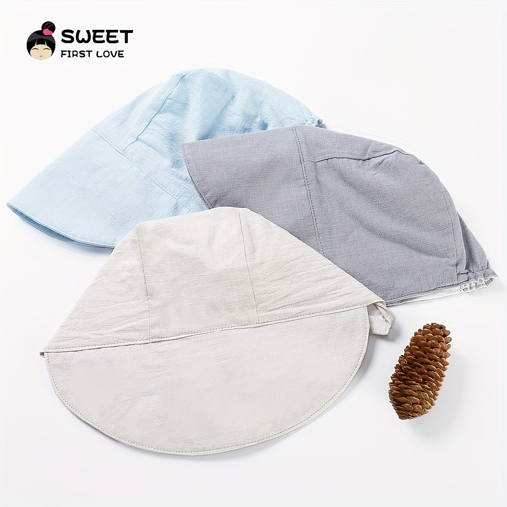 Kids Drawstring Foldable Sun Hat Lightweight Visor Cap