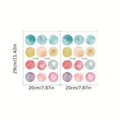 Watercolor Dots Removable Vinyl Wall Stickers 2/3pcs