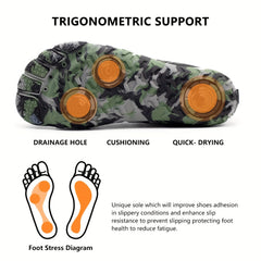 Men's Bare Water Shoes Adjustable Buckle Quick Dry Non Slip for Summer Beach