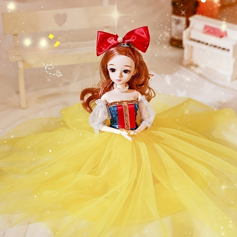 Princess Wedding Dress Model for Girl with Crown Veil Bow