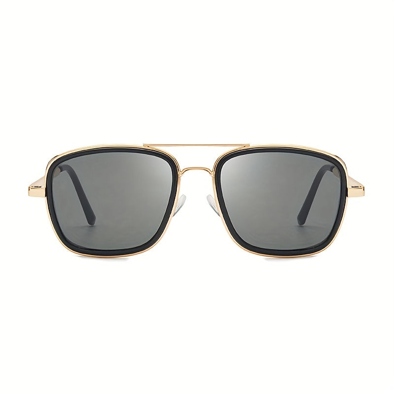 Men's Steampunk Sunglasses UV400 Copper Frame Eyewear with Case