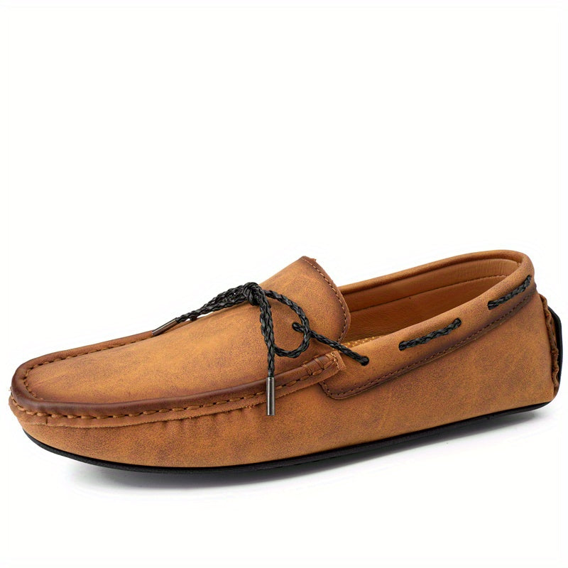 Men's Comfy Slip On Loafer Shoes Lightweight Flat Driving Shoes