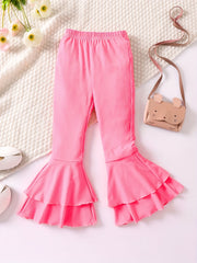 Girls Colorful Leggings Flared Pants Trousers