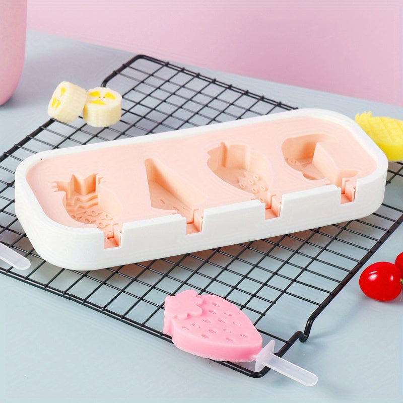 Cartoon Popsicle Mold Silicone Ice Pop Molds Summer Kitchen Gadgets