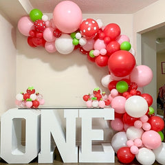 Strawberry Party Decoration Balloon Garland Set Girl Birthday Party Supplies