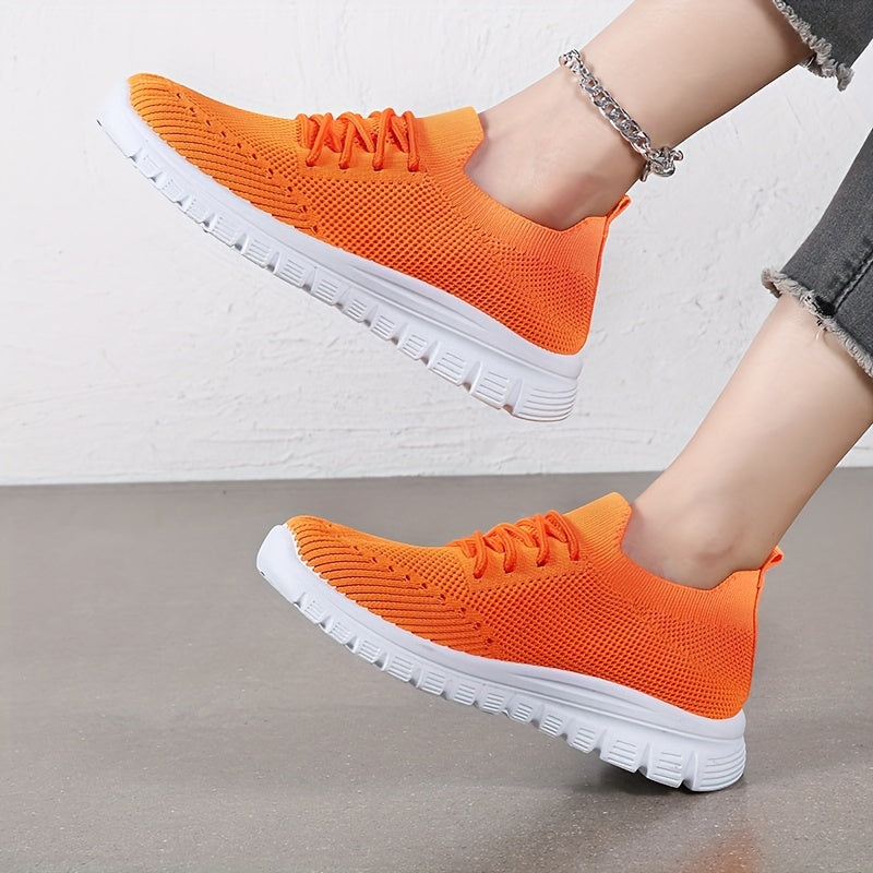 Women's Lightweight Mesh Sneakers Breathable Lace-up Running Shoes