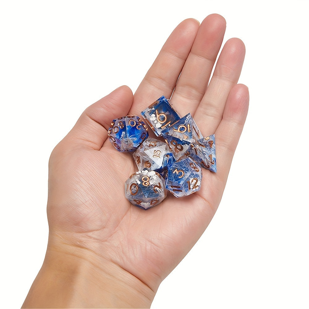 7pcs Resin Polyhedral Dice Set for RPG Board Games