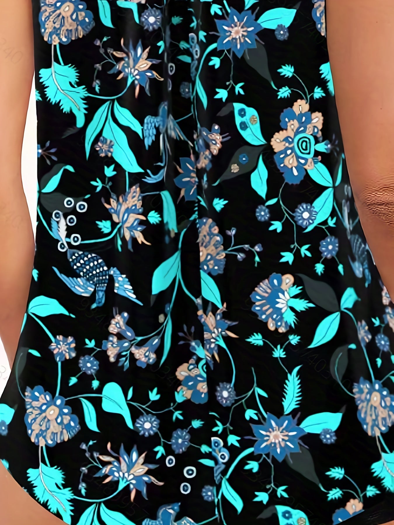 Floral Print Tankini Set Women's Cami Top & Boyshorts Swimsuit