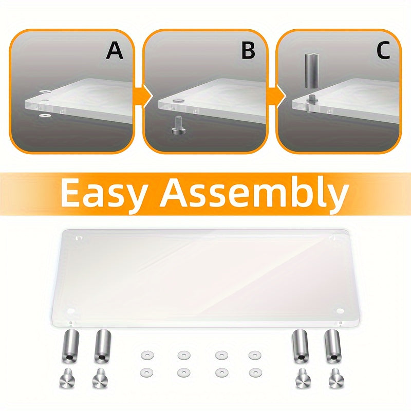Acrylic Transparent Monitor Bracket for Home and Office Use